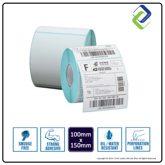 Thermal Label Paper Sticker Roll 40mm X 30mm (2500pcs)