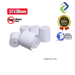 Coreless Thermal Receipt Paper 57x30mm – High Quality, No Core for Efficient Use