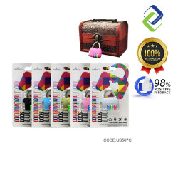 Enhance Safety: Key-Operated Luggage Lock with 3 Colorful Passwords
