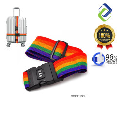 Colorful Luggage Strap with 3-Digit Combo Lock: Secure Your Bags in Style!
