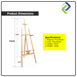 Paint Like a Pro: Discover the Perfect 170cm Wooden Easel!
