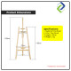 Wooden Artist Painting Display Easel Stand 150cm Height - Professional Art Supplies