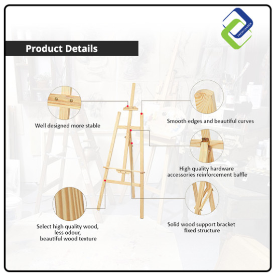 Wooden Artist Painting Display Easel Stand 150cm Height - Professional Art Supplies
