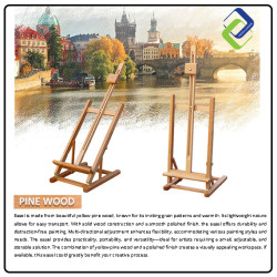 Artistic Pine Wood Easel Stand for Paintings - Display Your Masterpieces