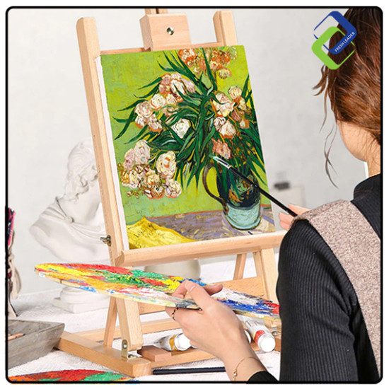 Artistic Pine Wood Easel Stand for Paintings - Display Your Masterpieces Artistic Pine Wood Easel Stand for Paintings - Display Your Masterpieces