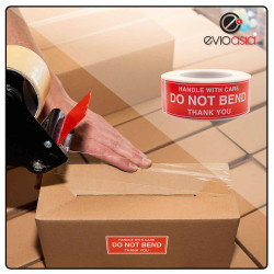 Do Not Bend Sticker Warning Label Handle With Care Sicker 1" x 3", 250pcs