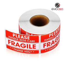 Fragile Warning Label Sticker 2" x 3" (500pcs)